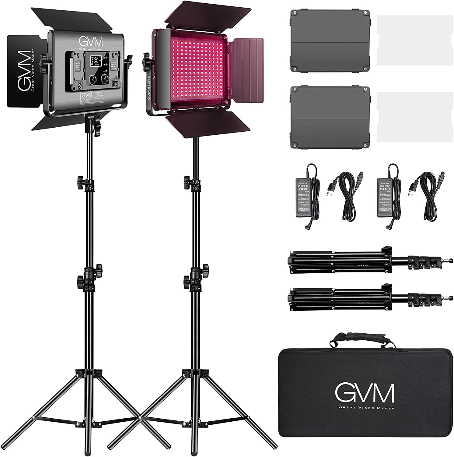 کیت نورپردازی ویدیویی مدل GVM RGB LED Video - ارسال 10 الی 15 روز کاری