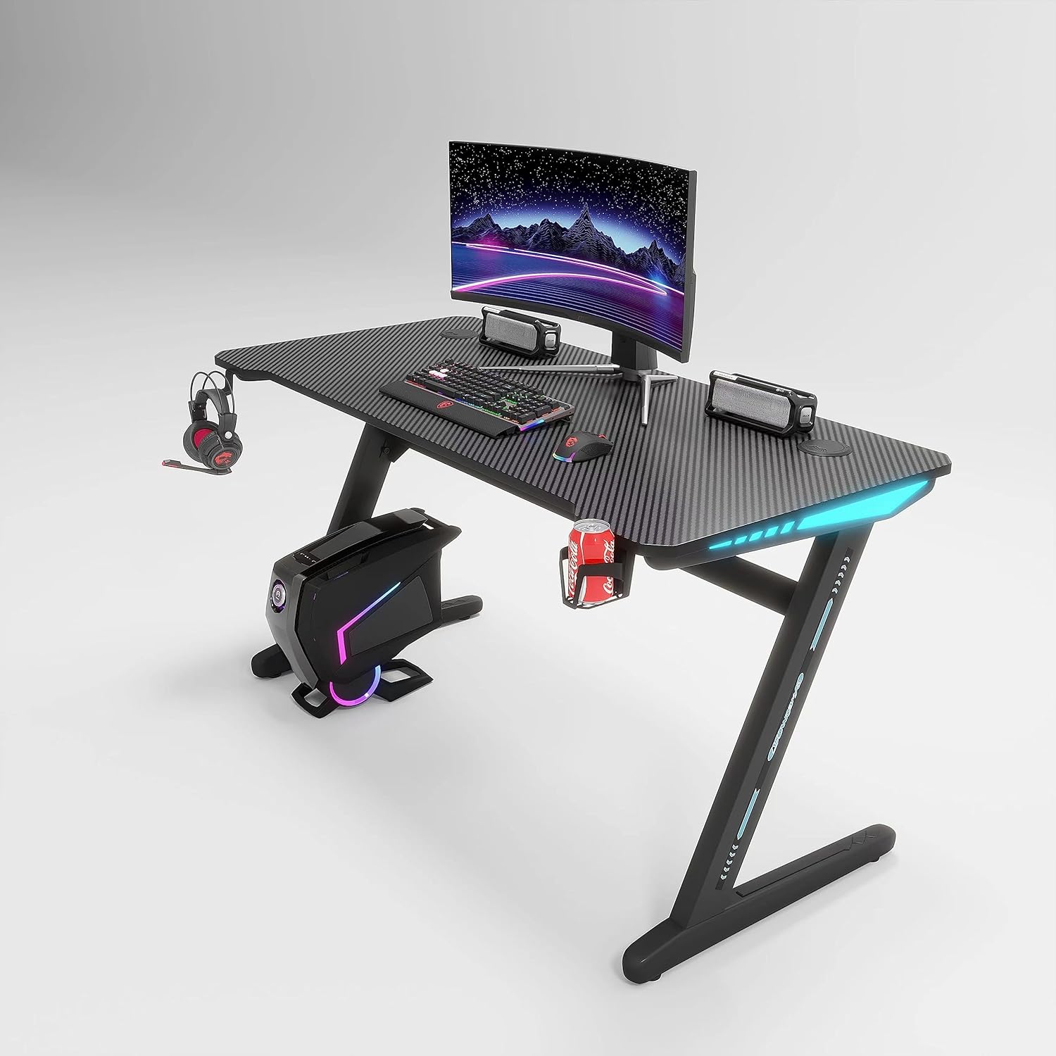 میز گیمینگ با تنظیم نور RGB مدل MAF Gaming Desk 120  60cm - ارسال 10 الی 15 روز کاری