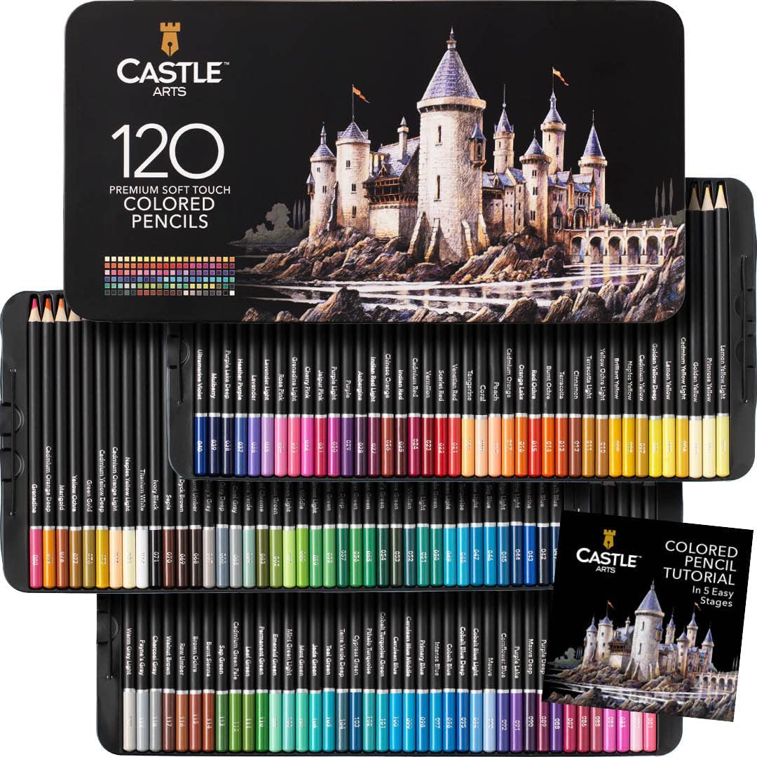 مجموعه مداد رنگی 120 عددی  Castle Art Supplies مدل soft series - ارسال 20 الی 25 روز کاری