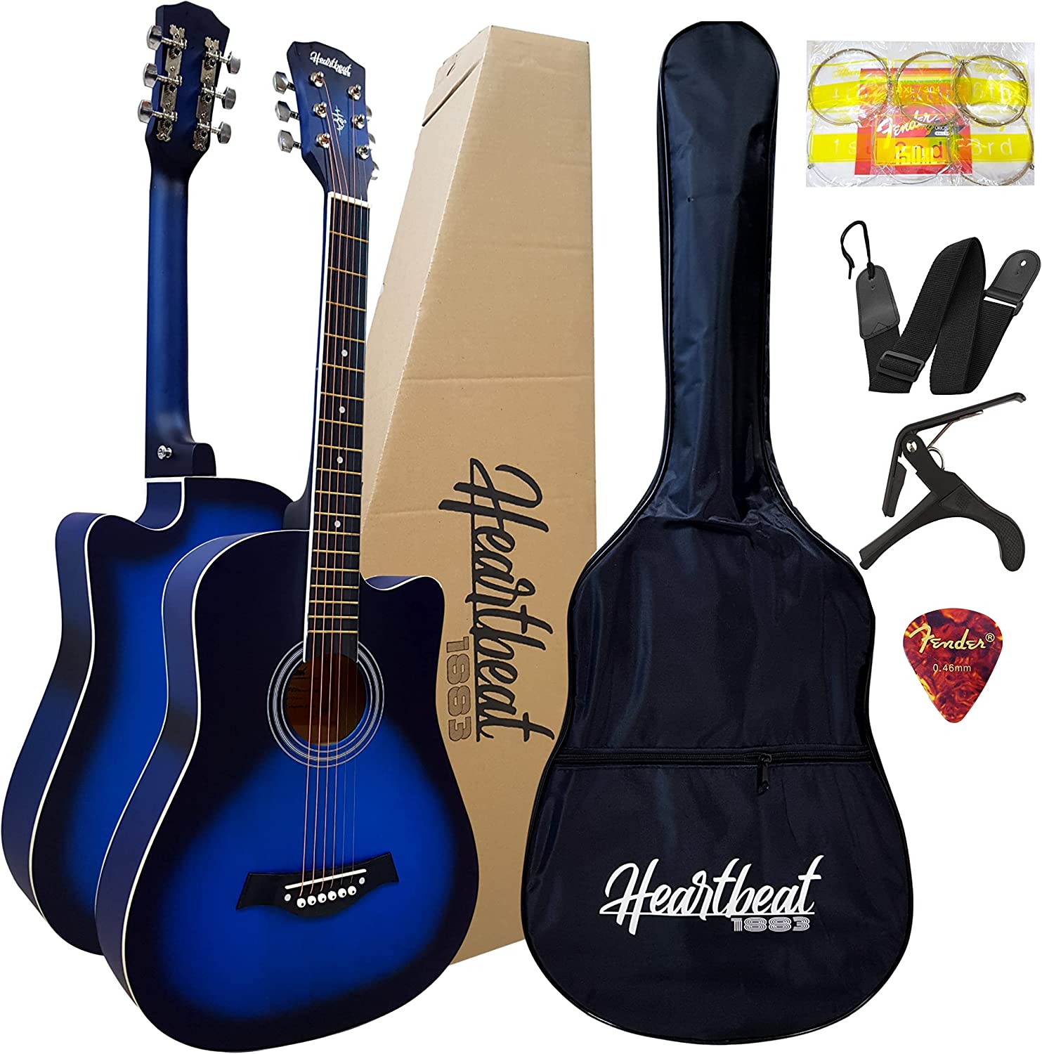 گیتار آکوستیک Heartbeat1883 Acoustic Guitar 38 With Bag - ارسال ۱۰ الی ۱۵ روز کاری