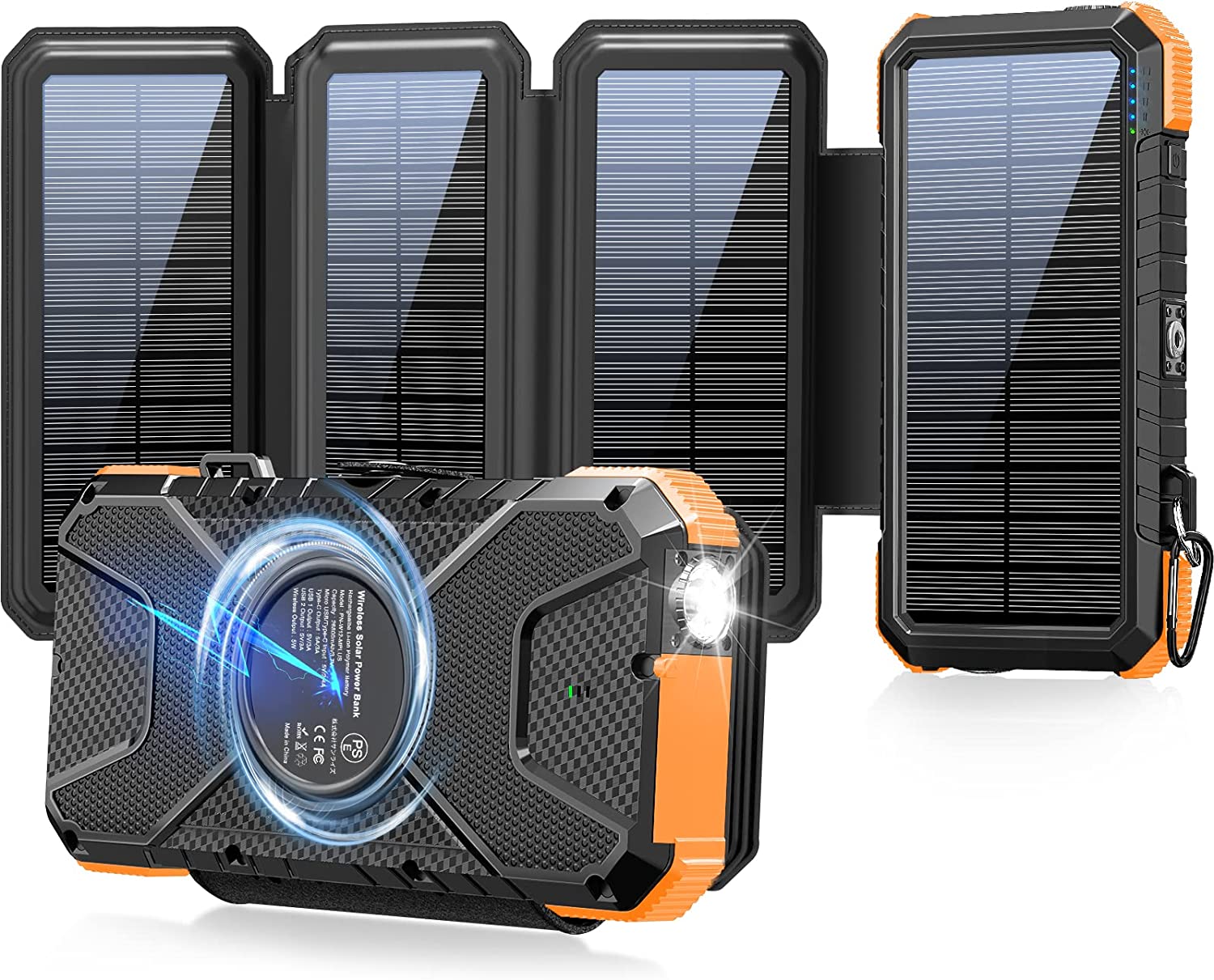پاور بانک خورشیدی مدل LEO WAY Solar Charger with 4 Solar Panels - ارسال 10 الی 15 روز کاری