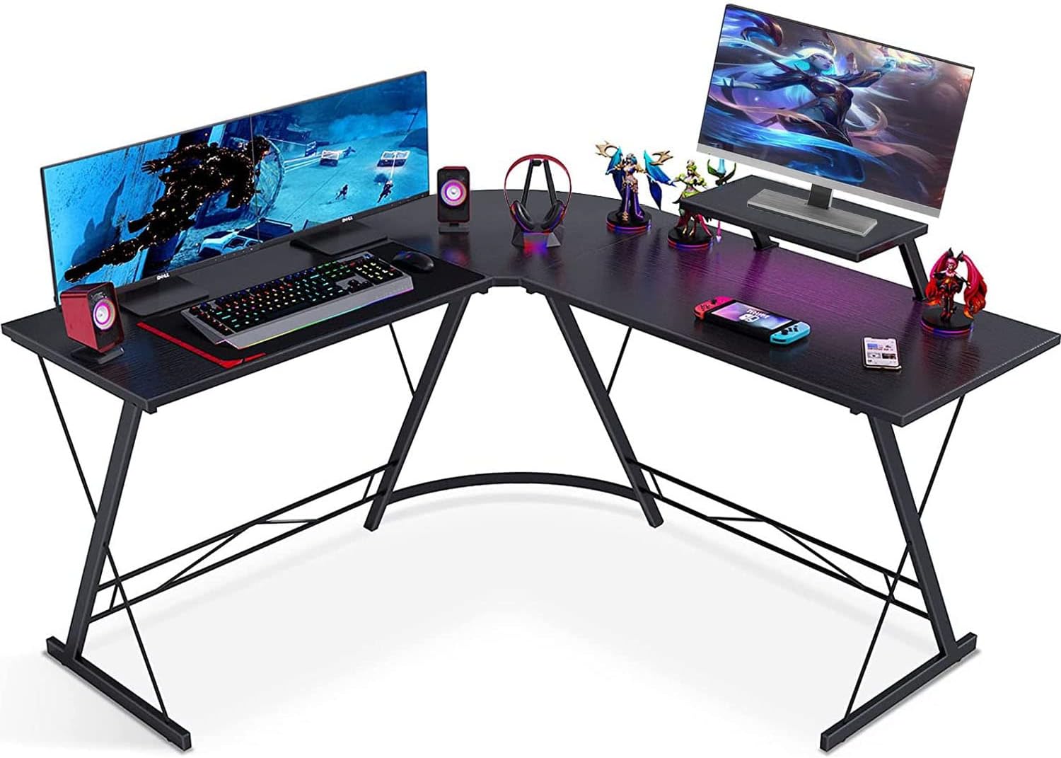 میز گیمینگ شکل L مدل L Shaped Gaming Desk Corner Computer Desk - ارسال 10 الی 15 روز کاری