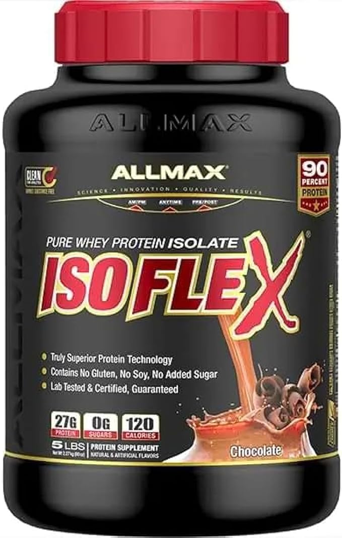 پروتئین وی ایزوله ایزوفلکس شکلاتی آلمکس مدل Allmax Nutrition Isoflex Whey - ارسال 10 الی 15 روز کاری