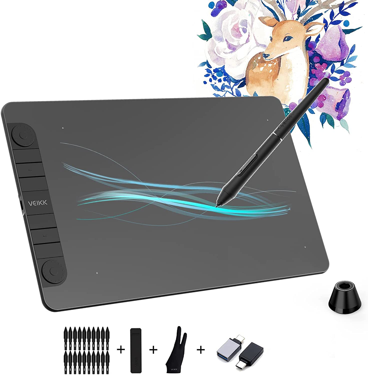 تبلت طراحی ویک VEIKK Drawing Tablet مدل VK1060 Pro Pen - ارسال ۱۰ الی ۱۵ روز کاری