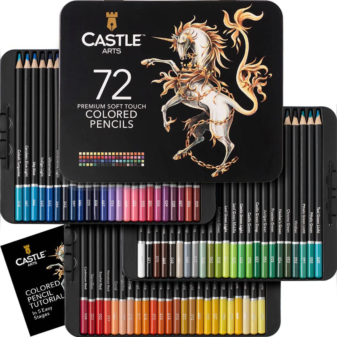 مداد رنگی 72 رنگ Castle Art Supplies Tin Box - Artist Quality - ارسال 20 الی 25 روز کاری