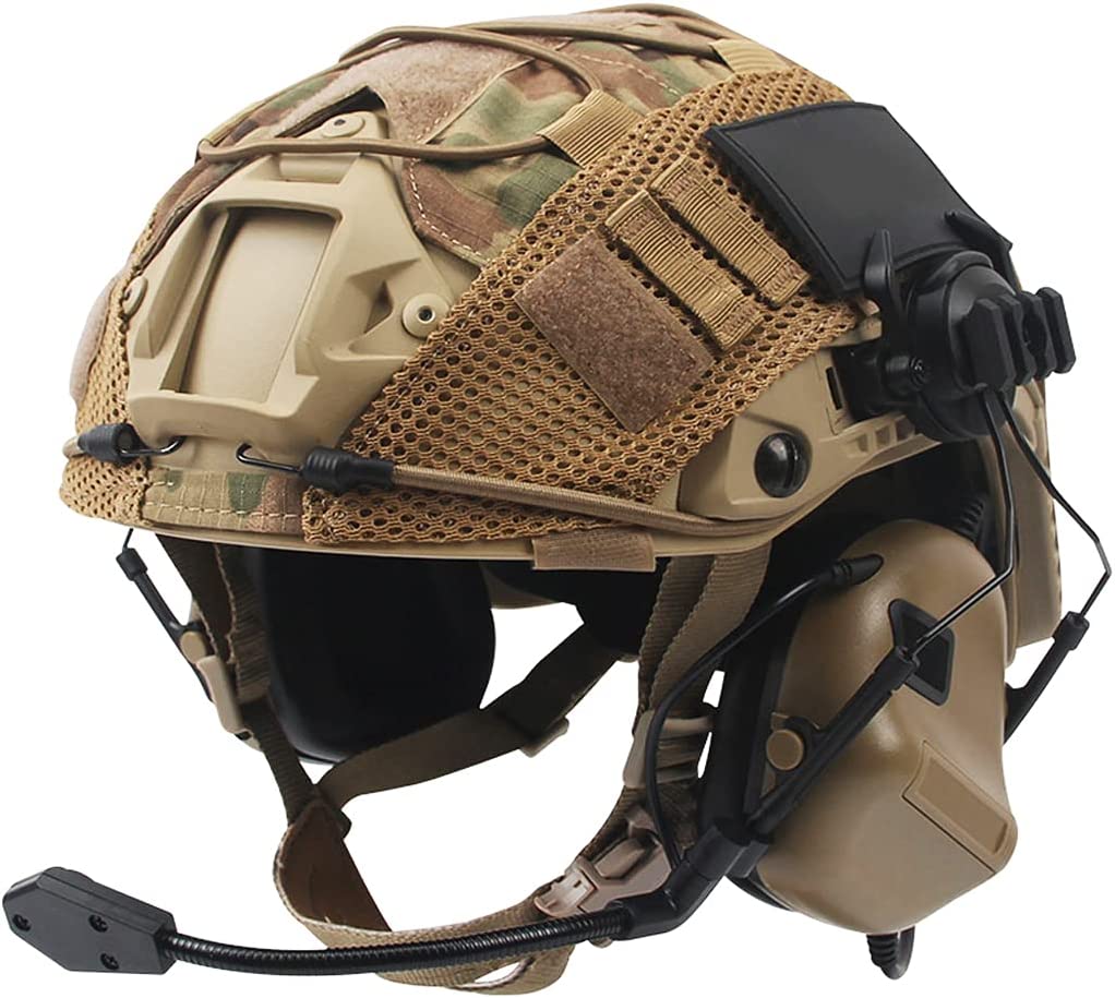 ست کلاه ایمنی سریع با هدست تاکتیکی Fast Helmet Set with Tactical Headset - ارسال 25 الی 30 روز کاری