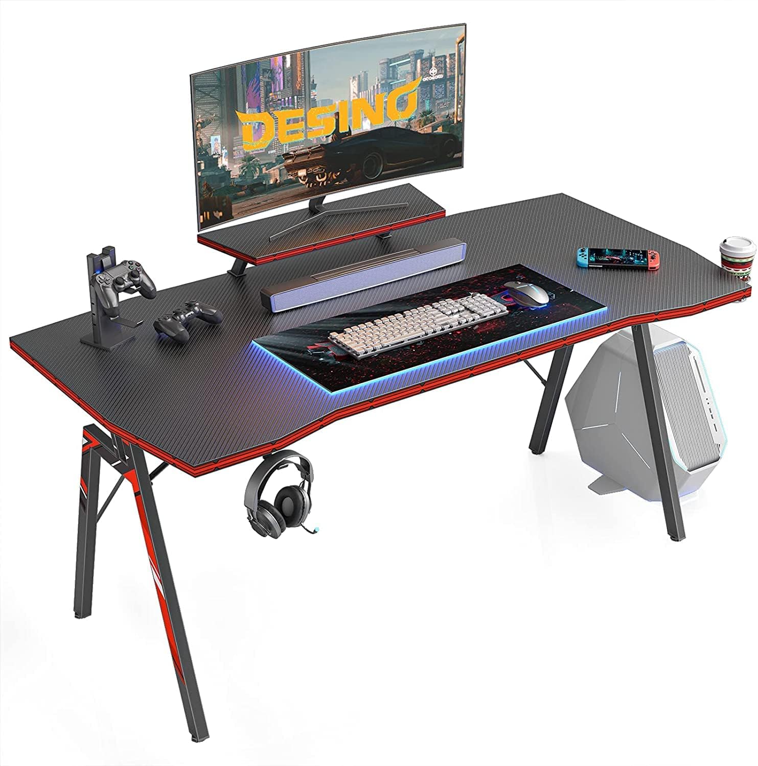 میز گیمینگ مدل DESINO Gaming Desk 40 inch PC - ارسال 25 الی 30 روز کاری