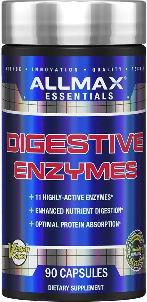 کپسول آنزیم گوارشی دایجستیو آلمکس 90 عددی مدل ALLMAX Nutrition Digestive Enzymes - ارسال 10 الی 15 روز کاری