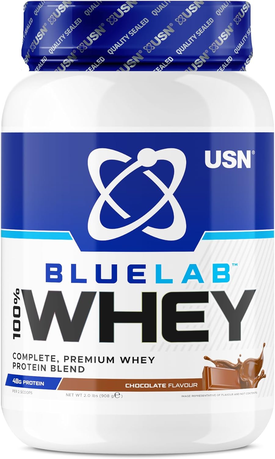 پروتئین وی بلو لب یو اس ان مدل USN Blue Lab Whey Chocolate - ارسال 10 الی 15 روز کاری