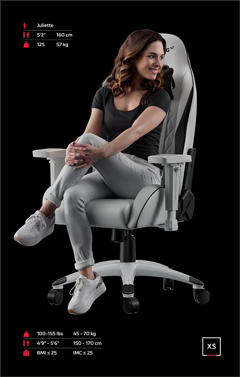 صندلی گیمینگ AKRacing Gaming Chair Polyurethane White Small - ارسال ۱۰ الی ۱۵ روز کاری