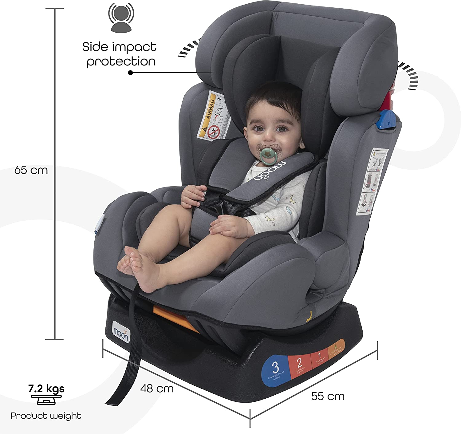 صندلی ماشین مسافرتی کودک مدل MOON Sumo Baby/Infant/Kids- ارسال ۱۰ الی ۱۵ روز کاری