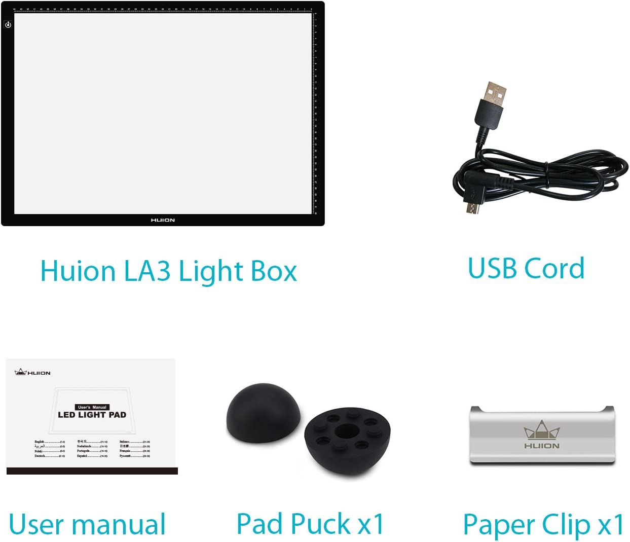 تبلت طراحی هویون مدل HUION LA3 LED Tracing Light Box - ارسال 15 الی 20 روز کاری