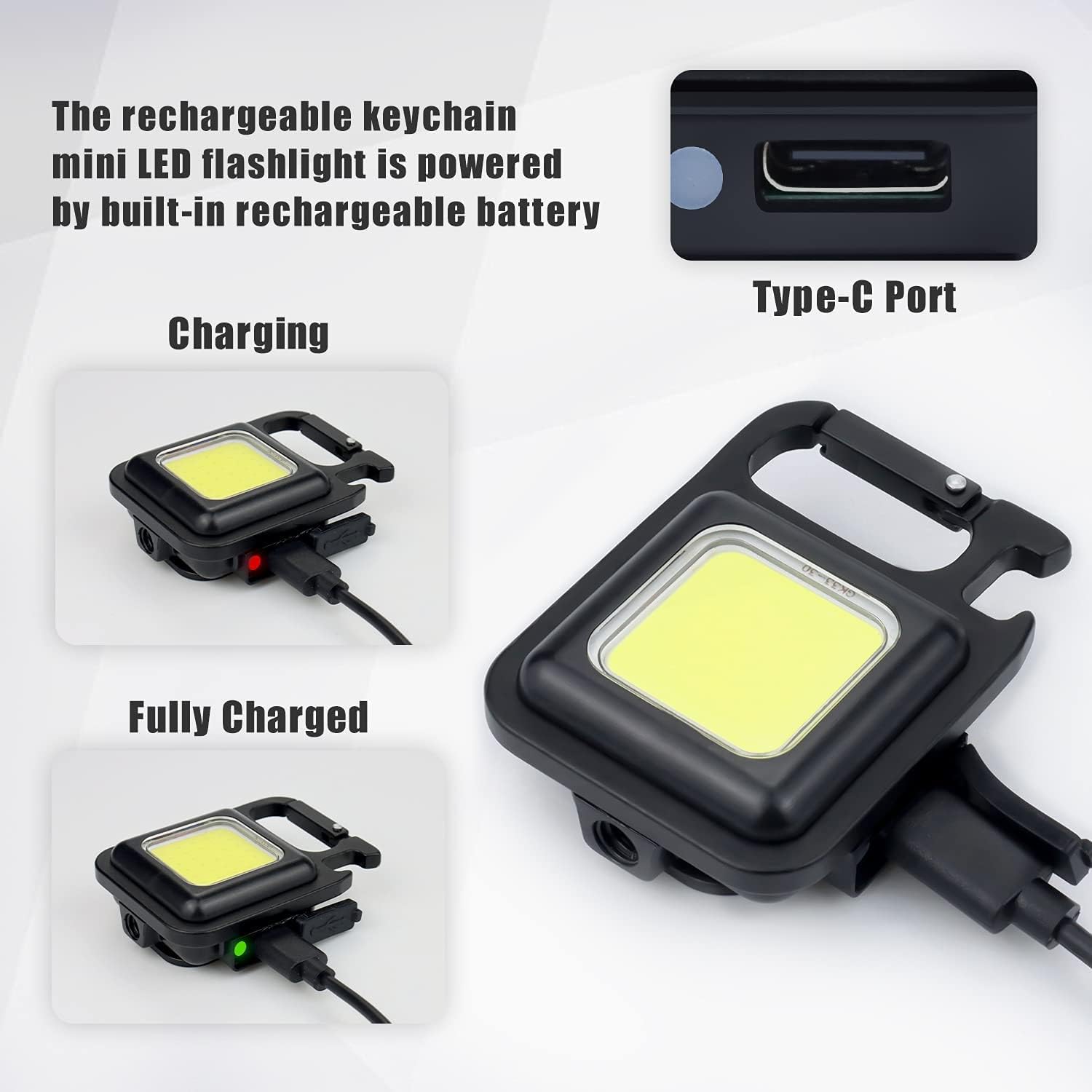چراغ جیبی قابل حمل با پایه تاشو مدل LOZAFOT COB Mini Keychain - ارسال 10 الی 15 روز کاری
