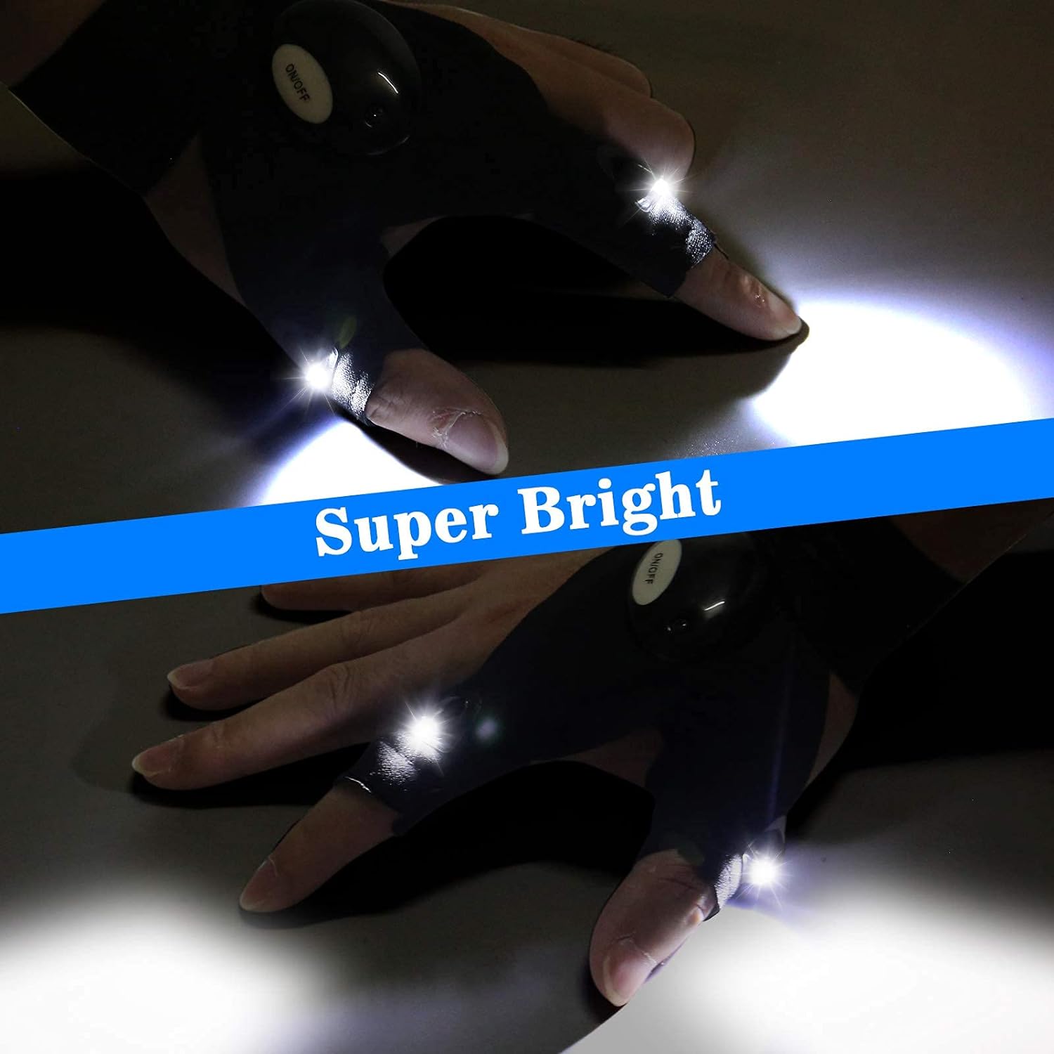 دستکش انگشتی چراغ قوه دار مدل LED Flashlight Gloves - ارسال 10 الی 15 روز کاری