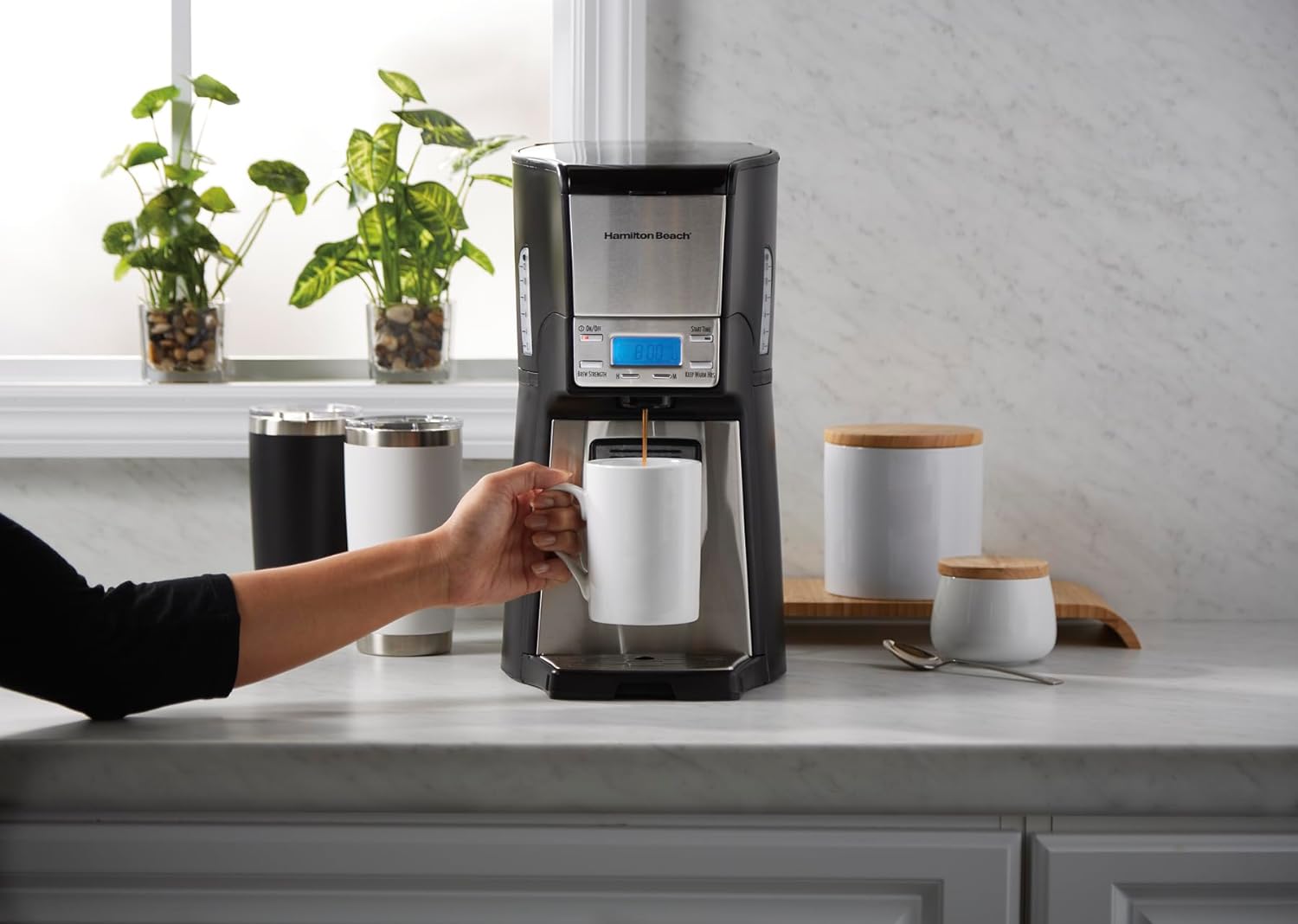 قهوه ساز قابل برنامه ریزی 12 فنجانی همیلتون مدل Hamilton 48465-SAU - ارسال ۱۰ الی ۱۵ روز کاری