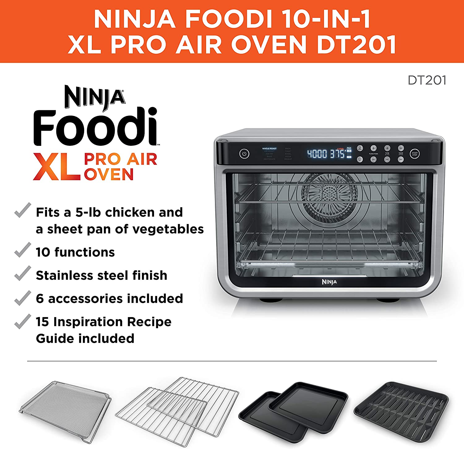 توستر نینجا مدل Ninja DT201 Foodi - ارسال 15 الی 20 روز کاری