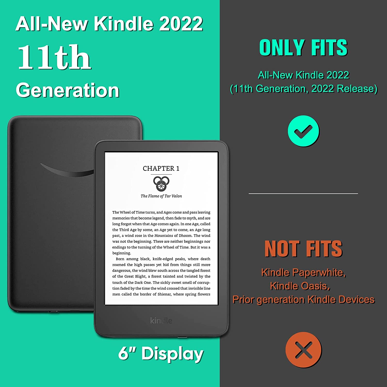 کاور کتاب خوان Fintie Folio مدل Kindle 2022 - ارسال ۱۰ الی ۱۵ روز کاری