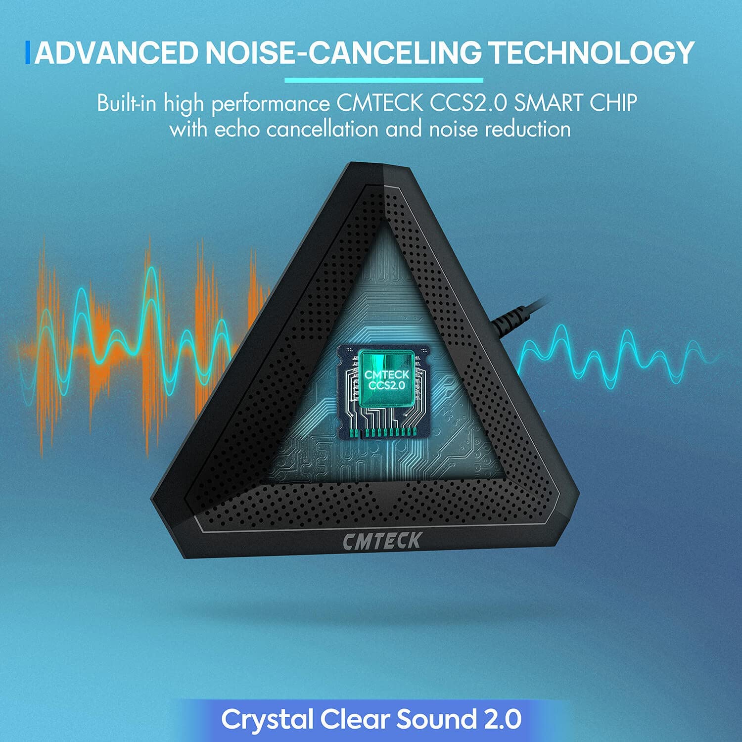 میکروفون CMTECK مدل CM001 دکمه بی صدا با نشانگر LED - ارسال 15 الی 20 روز کاری