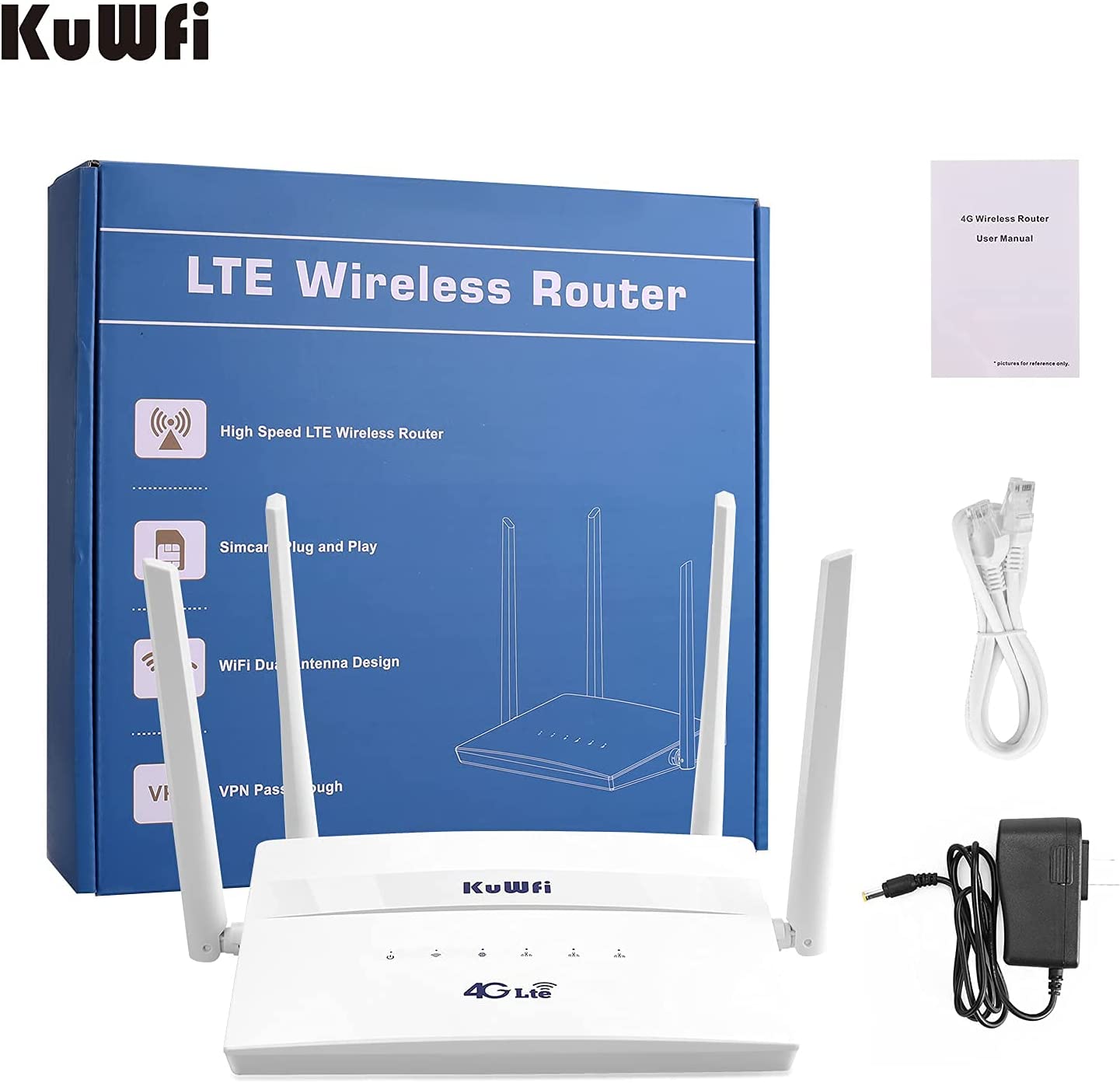 مودم روتر KuWFi مدل 4G LTE CPE WiFi - ارسال ۱۰ الی ۱۵ روز کاری