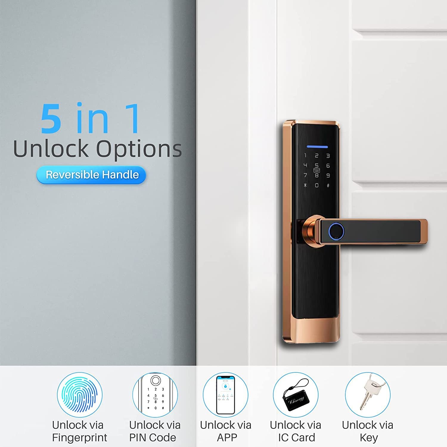 قفل درب هوشمند مدل Smart Door Lock - ارسال ۱۰ الی ۱۵ روز کاری