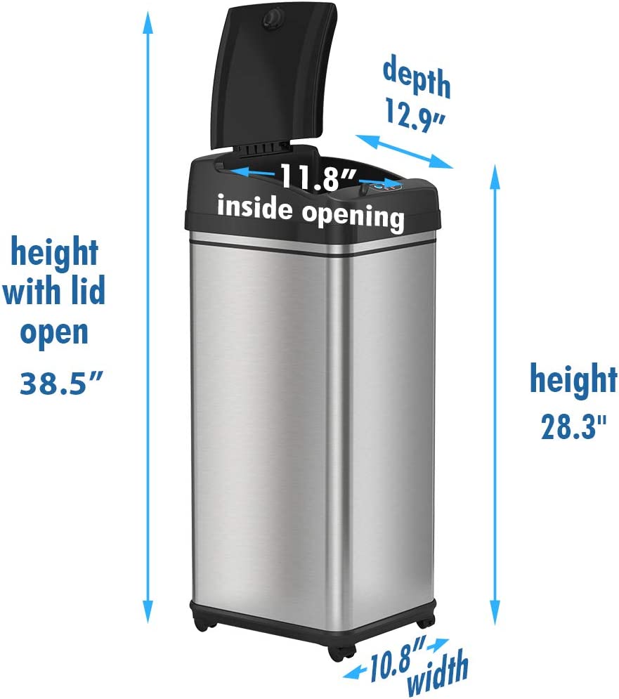 سطل زباله هوشمند با سیستم کنترل بو مدل Itouchless Glide - ارسال 10 الی 15 روز کاری