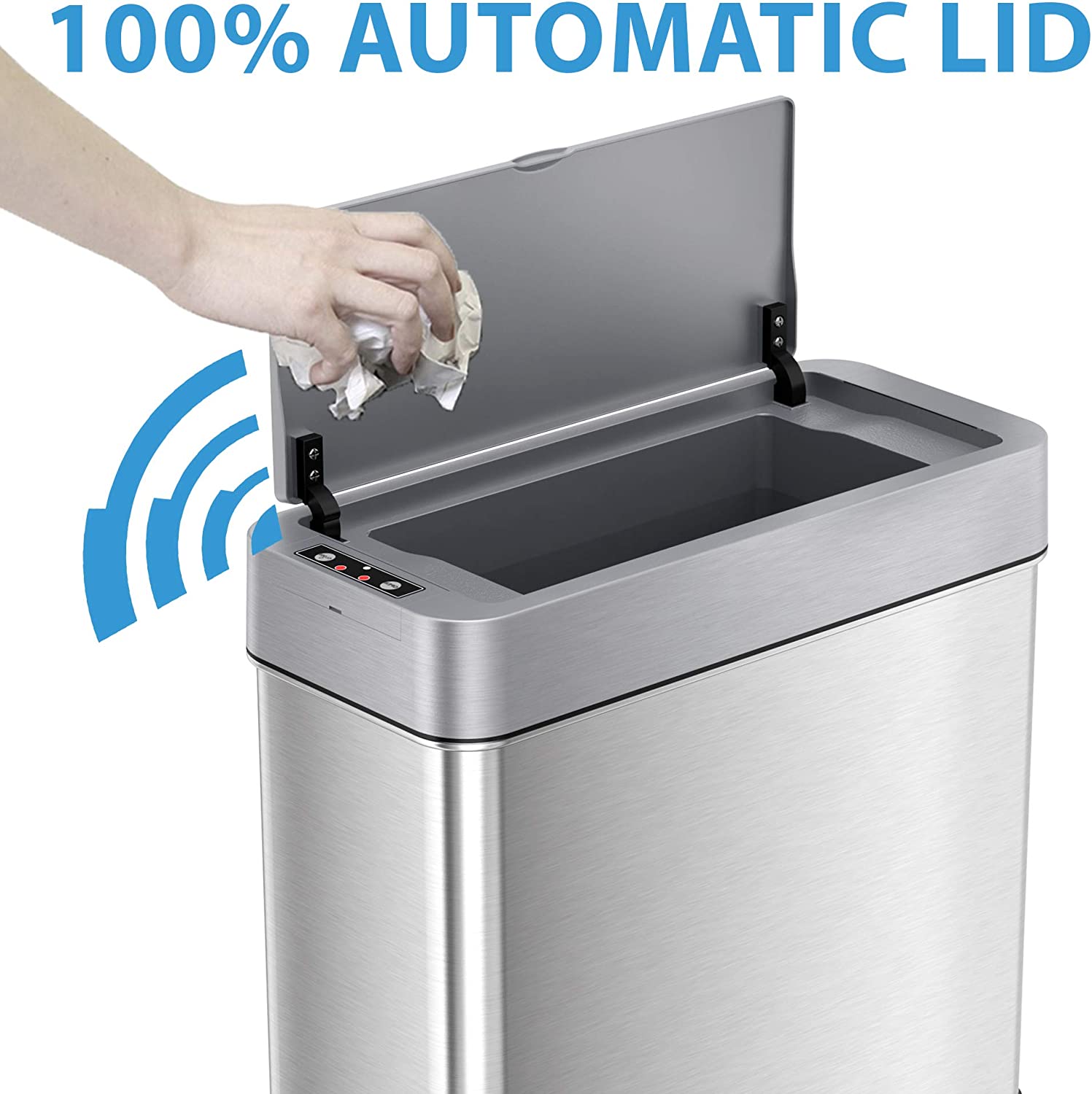 سطل زباله هوشمند با فیلتر بو مدل iTouchless 4 Gallon Slim - ارسال 10 الی 15 روز کاری