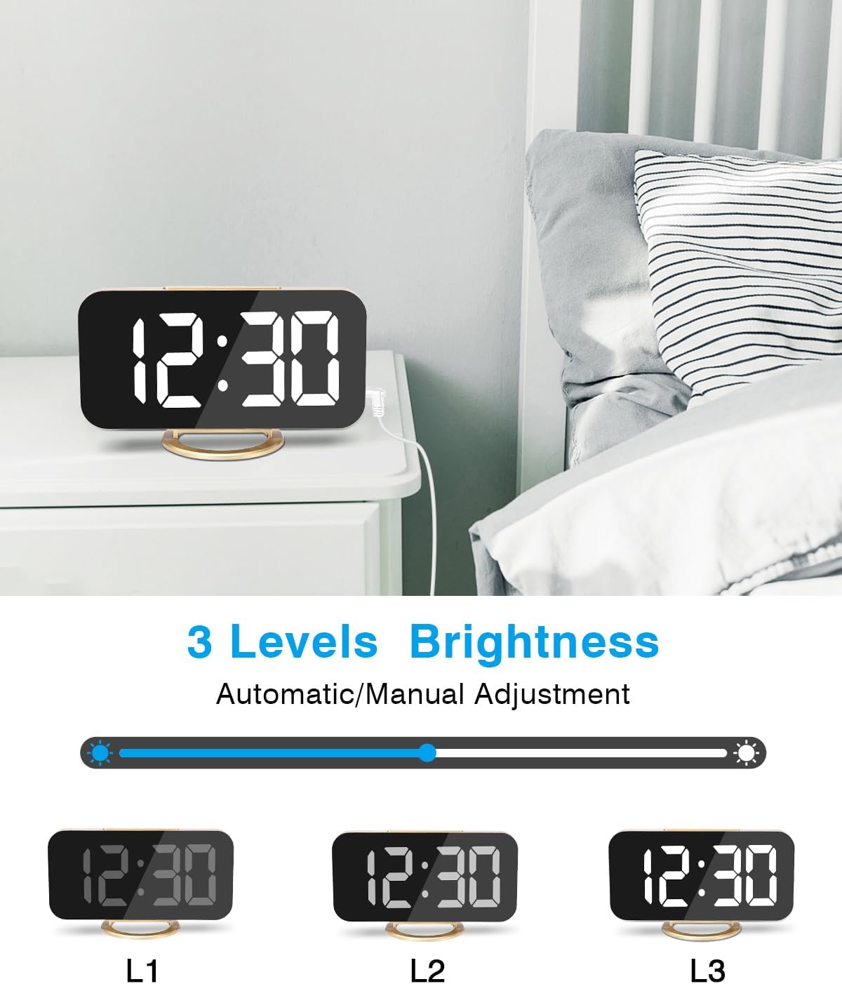 ساعت دیواری دیجیتال مدل Digital Alarm Clock - ارسال 20 الی 25 روز کاری