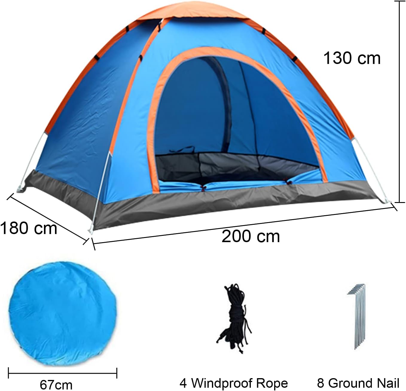 چادر کمپینگ 2 الی 4 نفره مدل Gluckluz Camping Tent 2-4 - ارسال 10 الی 15 روز کاری