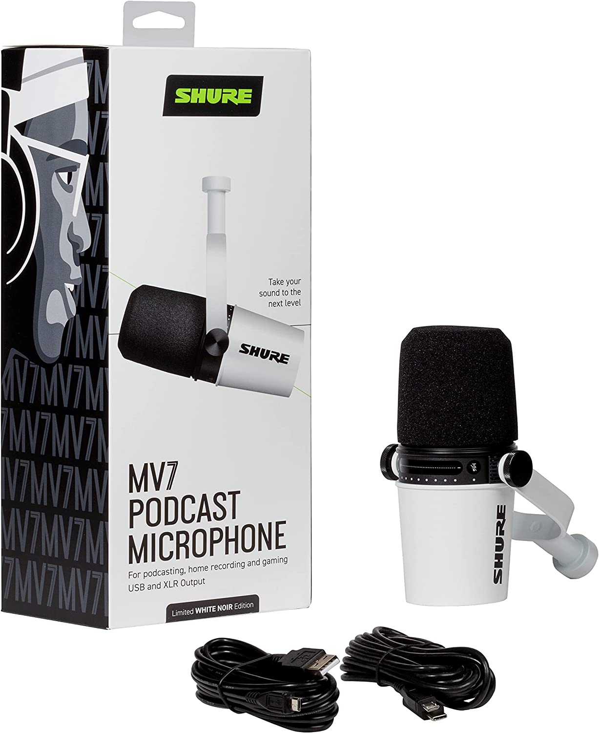 میکروفون برند Shure مدل MV7-W - ارسال ۱۰ الی ۱۵ روز کاری