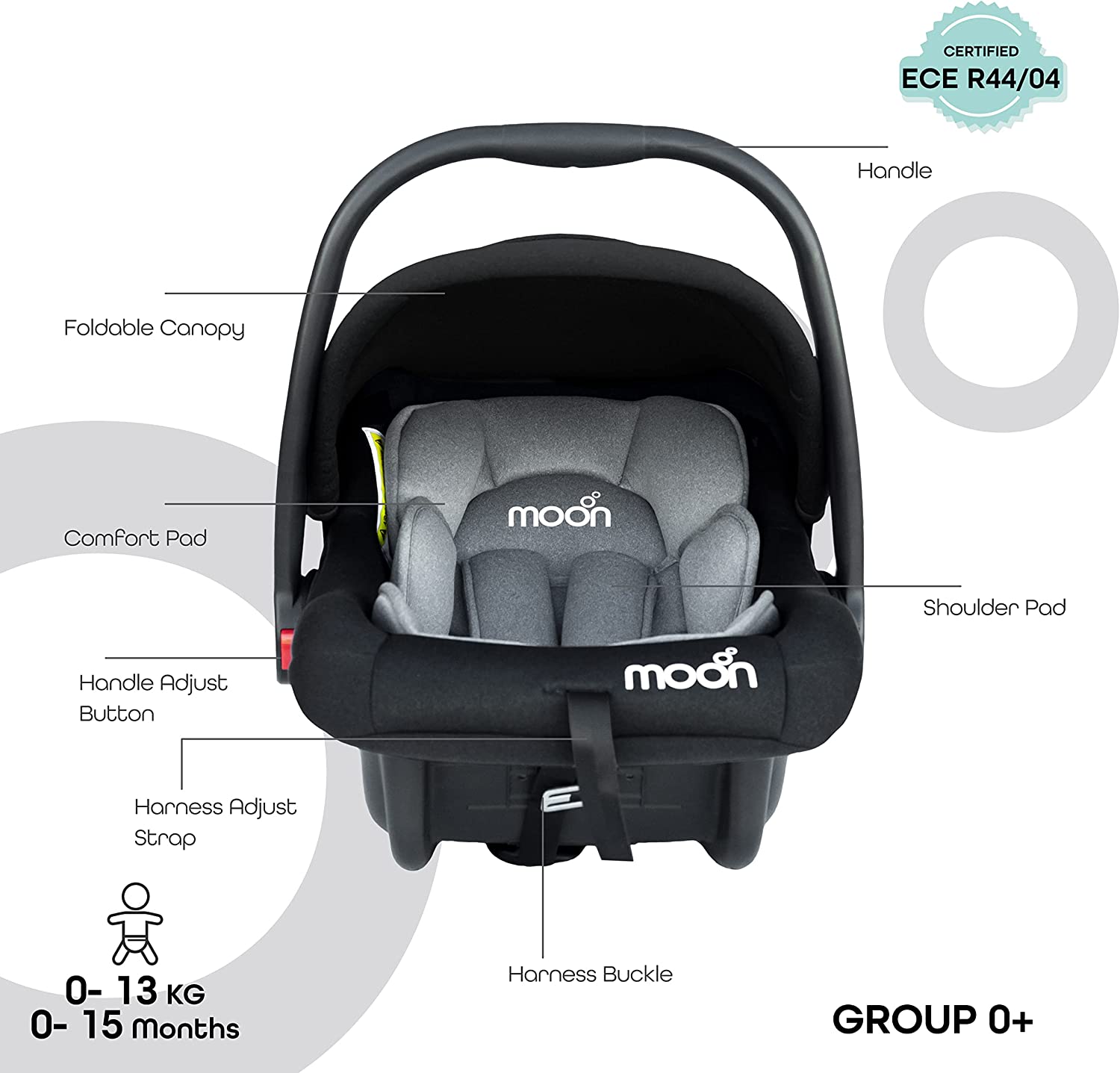 صندلی ماشین مسافرتی نوزاد/کودک مدل MOON Bibo Infant/Baby/Kids- ارسال ۱۰ الی ۱۵ روز کاری