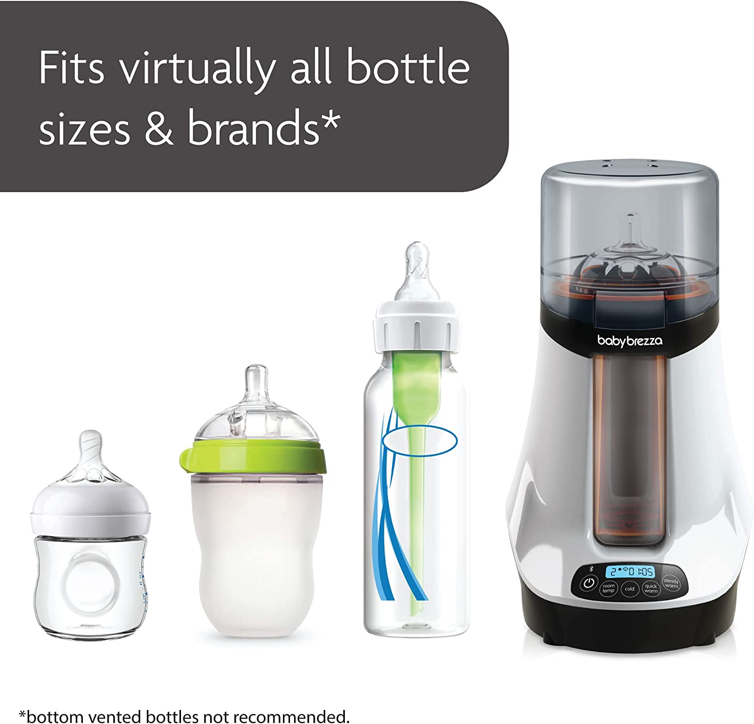شیر گرم کن کودک  بیبی برزا Baby Brezza Bluetooth Safe  Smart Bottle- ارسال ۱۰ الی ۱۵ روز کاری