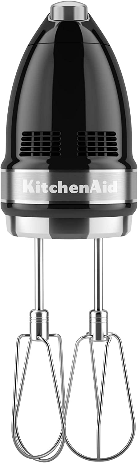 KitchenAid KHM926OB 9-Speed Digital Hand Mixer with Turbo Beater II  Accessories and Pro Whisk - Onyx Black 