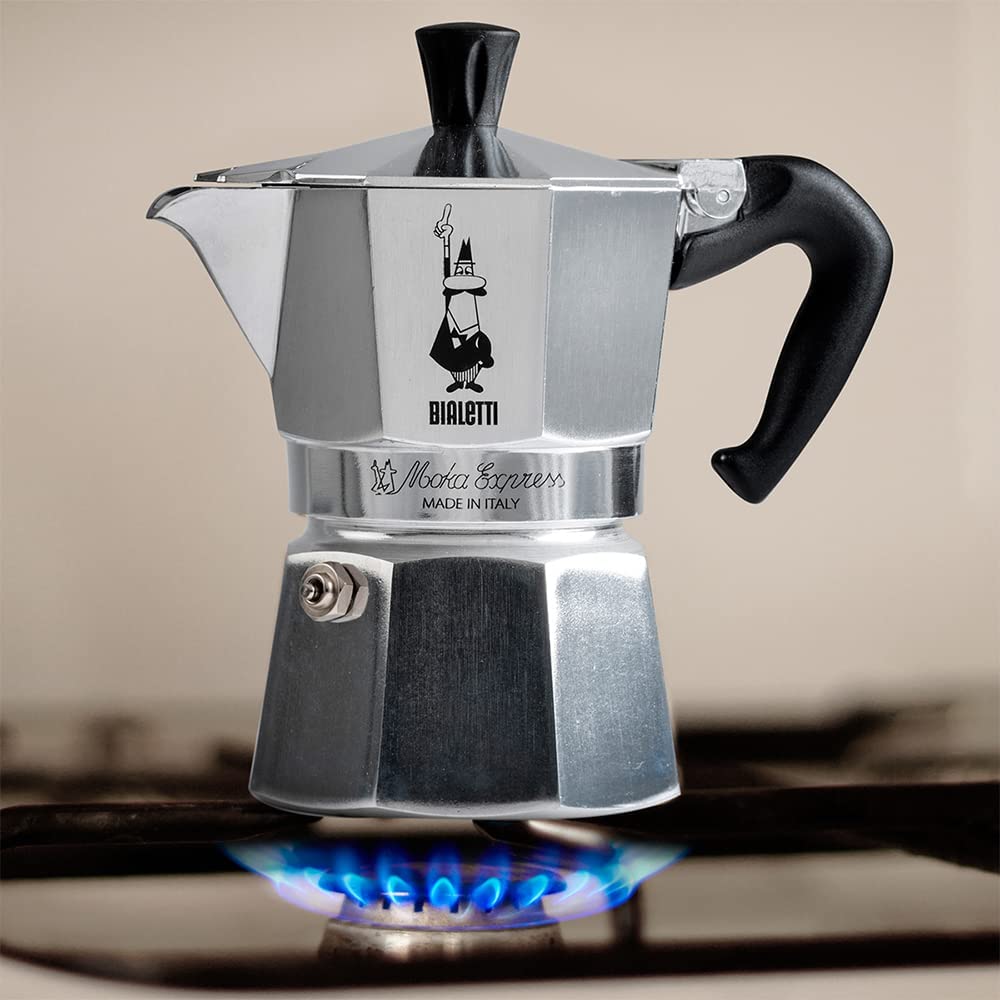 قهوه ساز آلومینیومی 6 فنجان Bialetti Moka Express Caffettiera in Alluminio 6 Cups - ارسال ۱۰ الی ۱۵ روز کاری