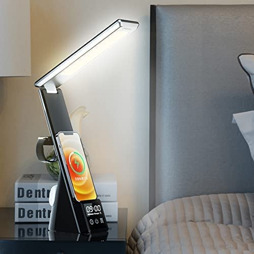 چراغ رومیزی با پورت شارژ بی سیم LED Desk Lamp with Wireless Mobile Charger - ارسال ۱۰ الی ۱۵ روز کاری