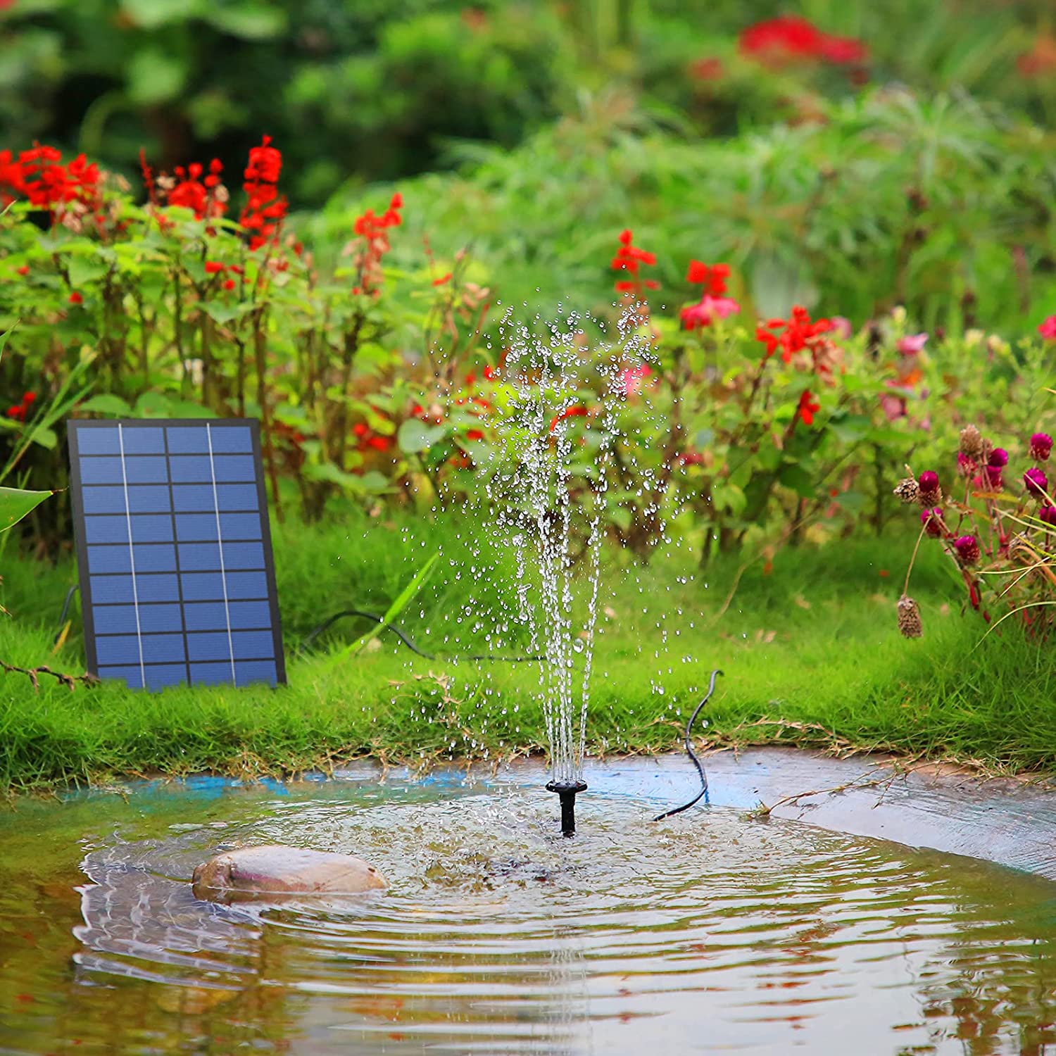 پمپ آبنمای خورشیدی مدل AISITIN Solar Fountain Pump - ارسال 10 الی 15 روز کاری