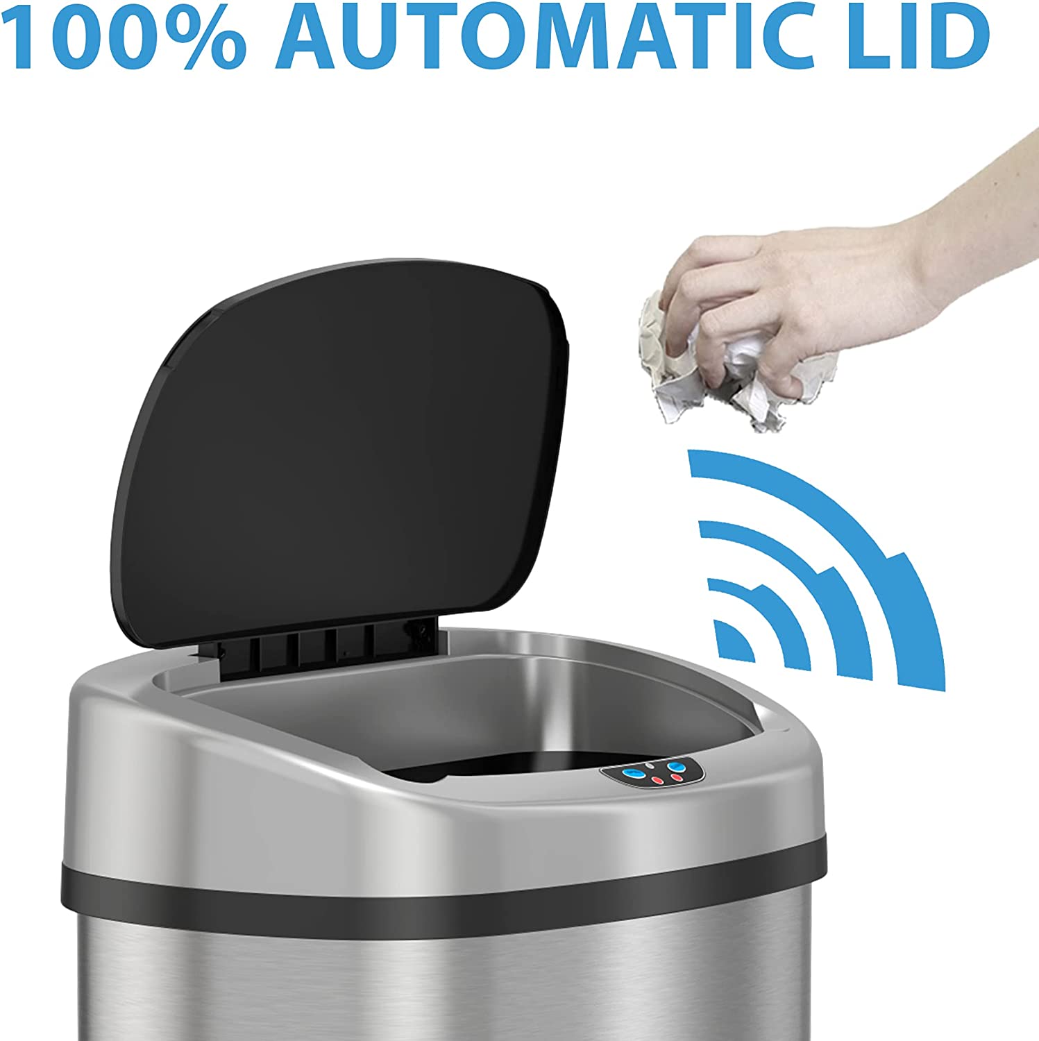 سطل زباله هوشمند با فیلتر بو مدل iTouchless 13 Gallon - ارسال 10 الی 15 روز کاری