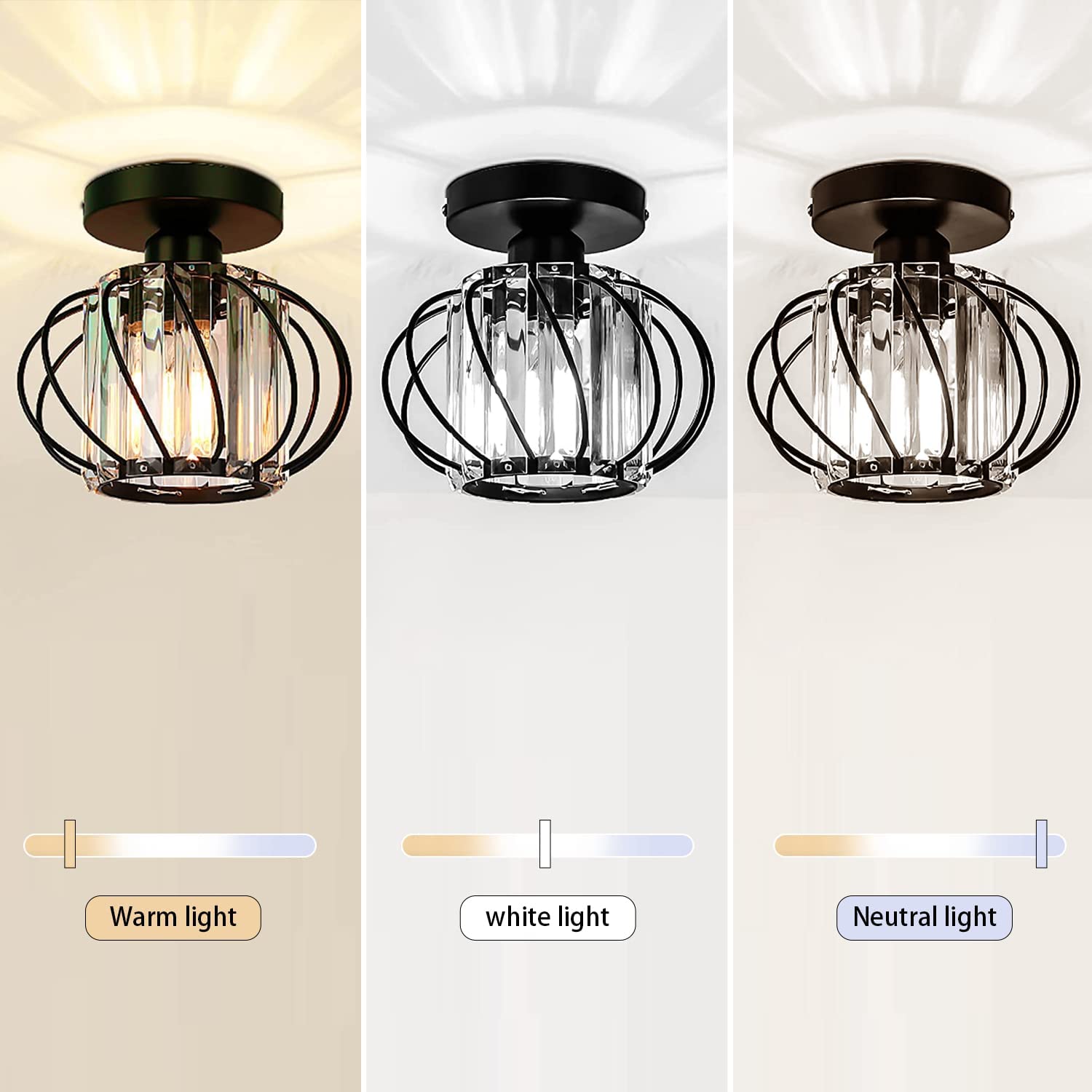 لامپ سقفی Modern Crystal Ceiling Light Fixture - ارسال ۱۰ الی ۱۵ روز کاری