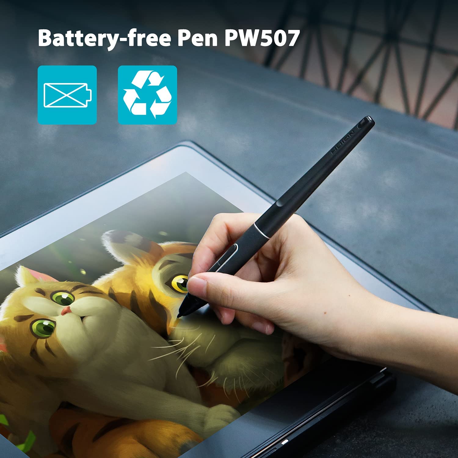 قلم بدون باتری مدل HUION PW507 - ارسال 15 الی 20 روز کاری