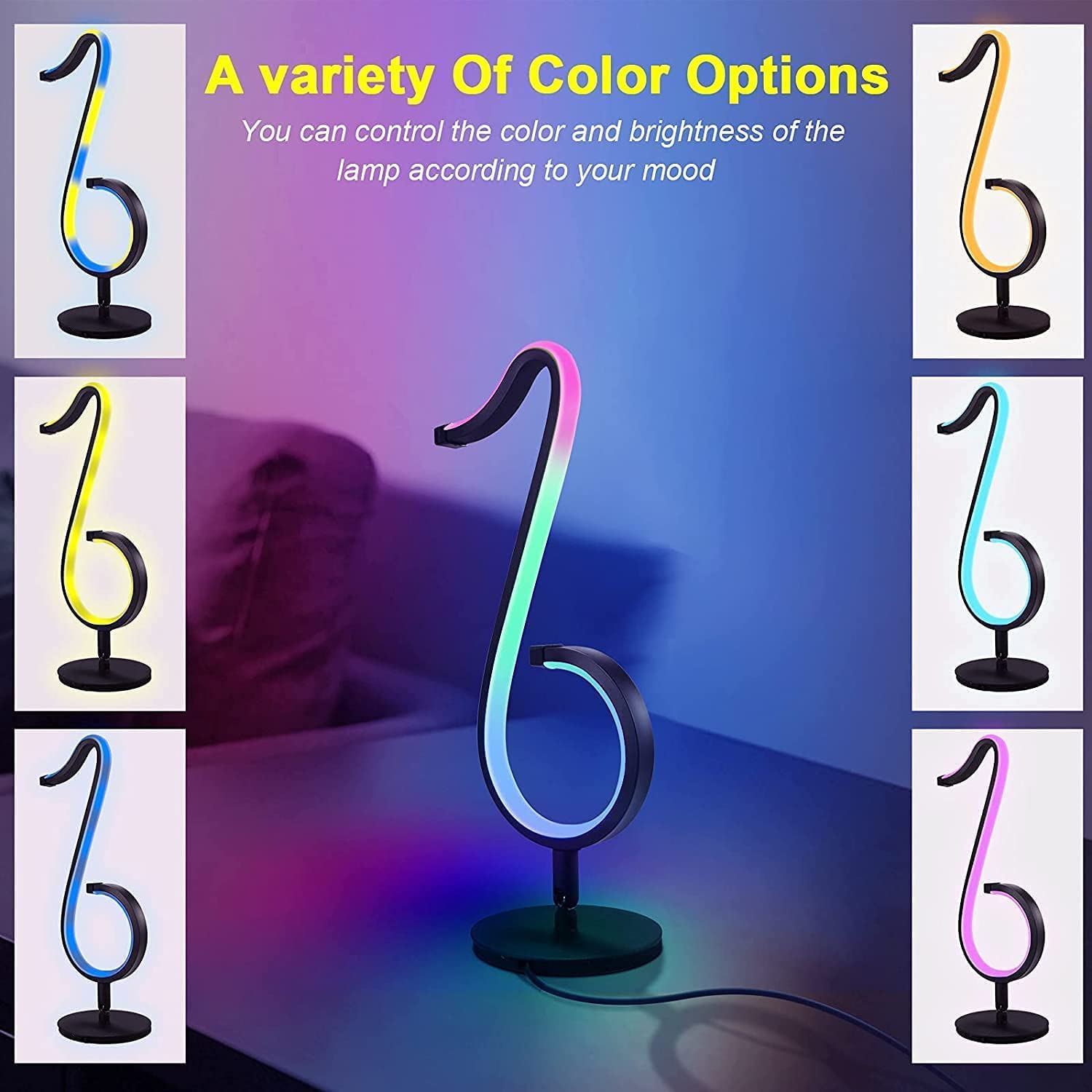 چراغ رومیزی موزیکال Musical Note Table Lamps RGB Symphony Desk Lamp - ارسال ۱۰ الی ۱۵ روز کاری