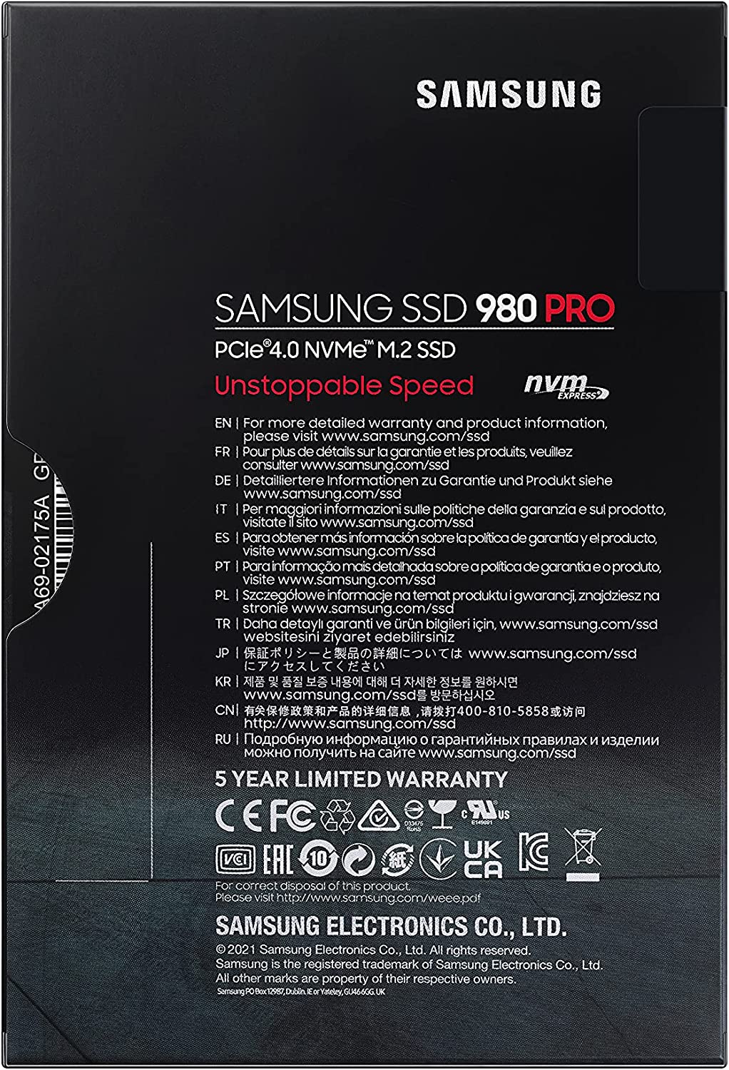 هارد اس اس دی سامسونگ مدل SAMSUNG 980 PRO 250 GB - ارسال 10 الی 15 روز کاری