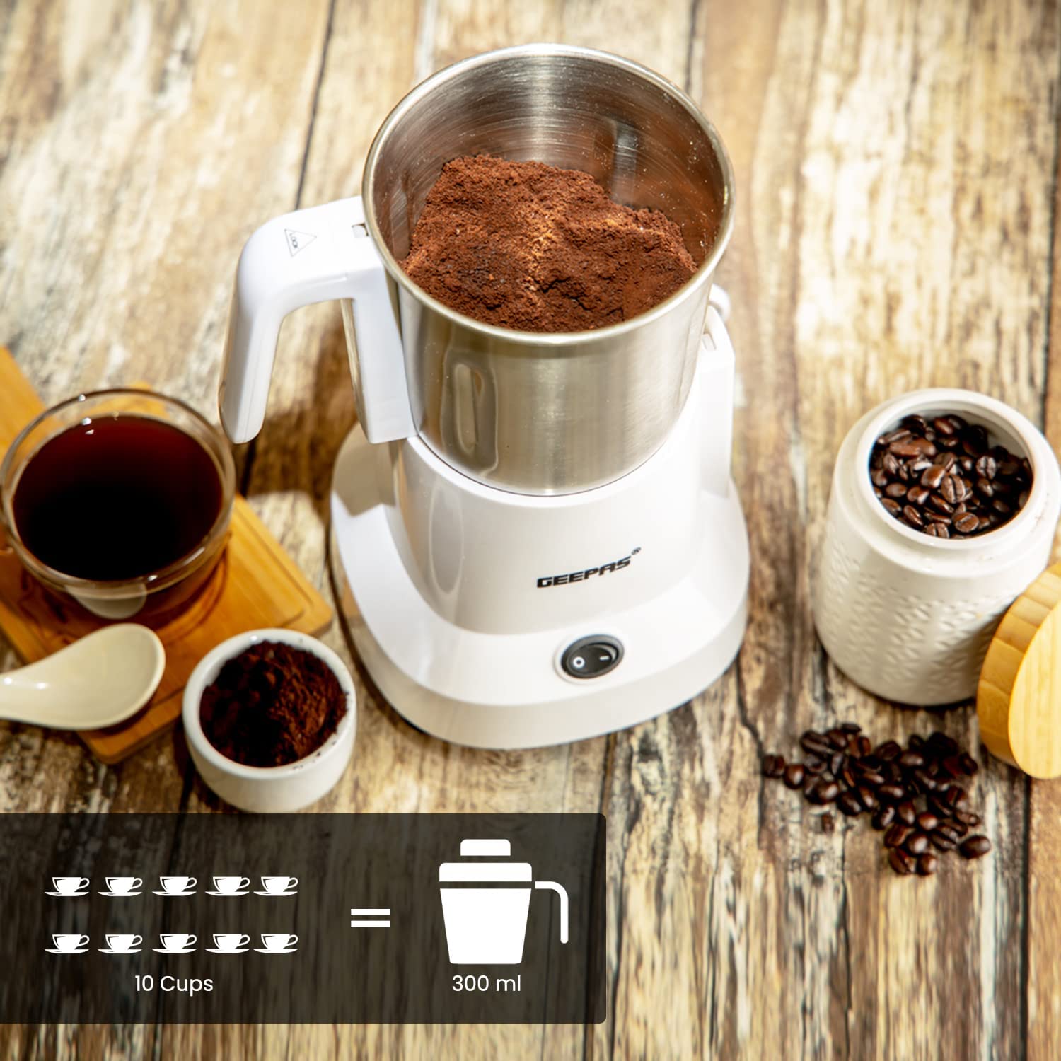 آسیاب قهوه جیپاس مدل GCG6105 - ارسال ۱۰ الی ۱۵ روز کاری
