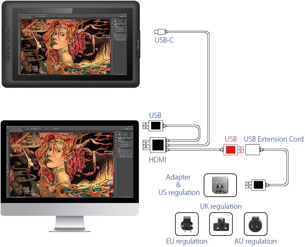 تبلت طراحی ایکس پی پن XP-PEN Artist15.6 مدل Artist15.6 - ارسال ۱۰ الی ۱۵ روز کاری