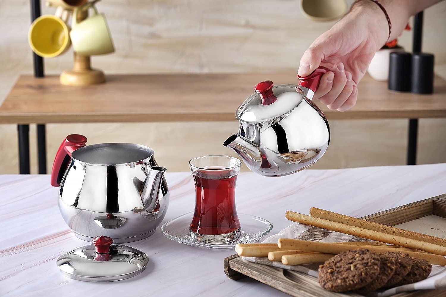 ست قوری ترکی مدل DESTALYA Turkish Teapot Set- ارسال ۱۰ الی ۱۵ روز کاری