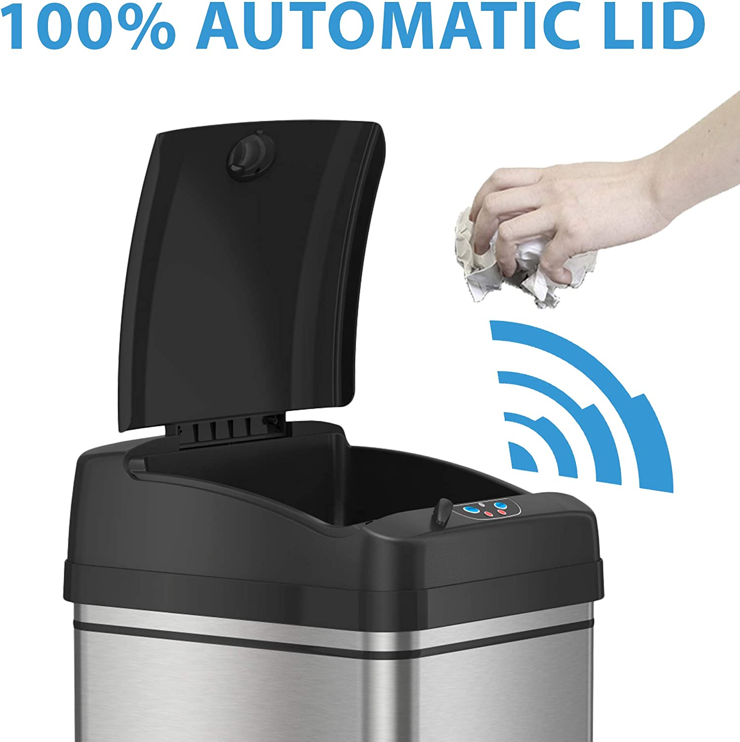 سطل زباله هوشمند با سیستم کنترل بو مدل Itouchless Glide - ارسال 10 الی 15 روز کاری