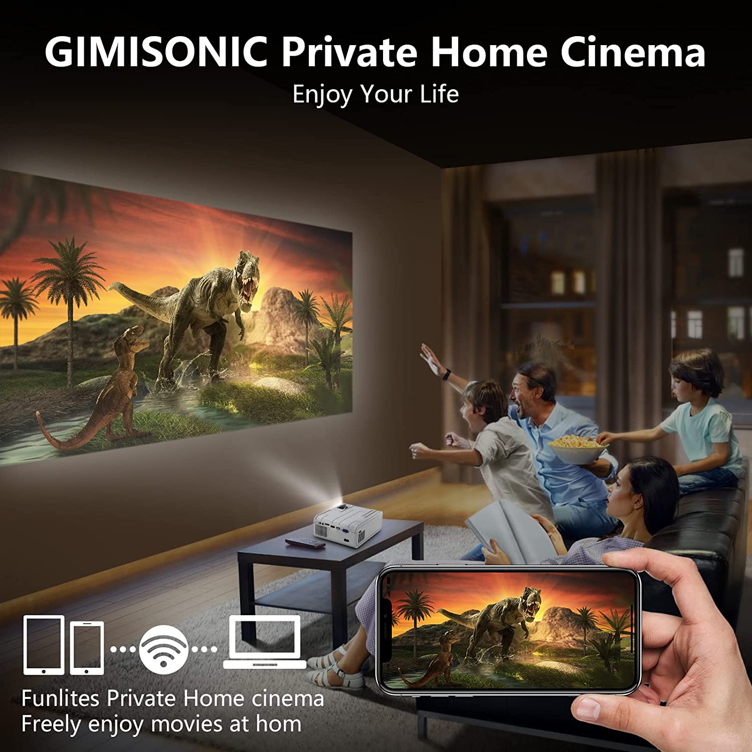 ویدئو پروژکتور مدل GIMISONIC Video Projector - ارسال 10 الی 15 روز کاری