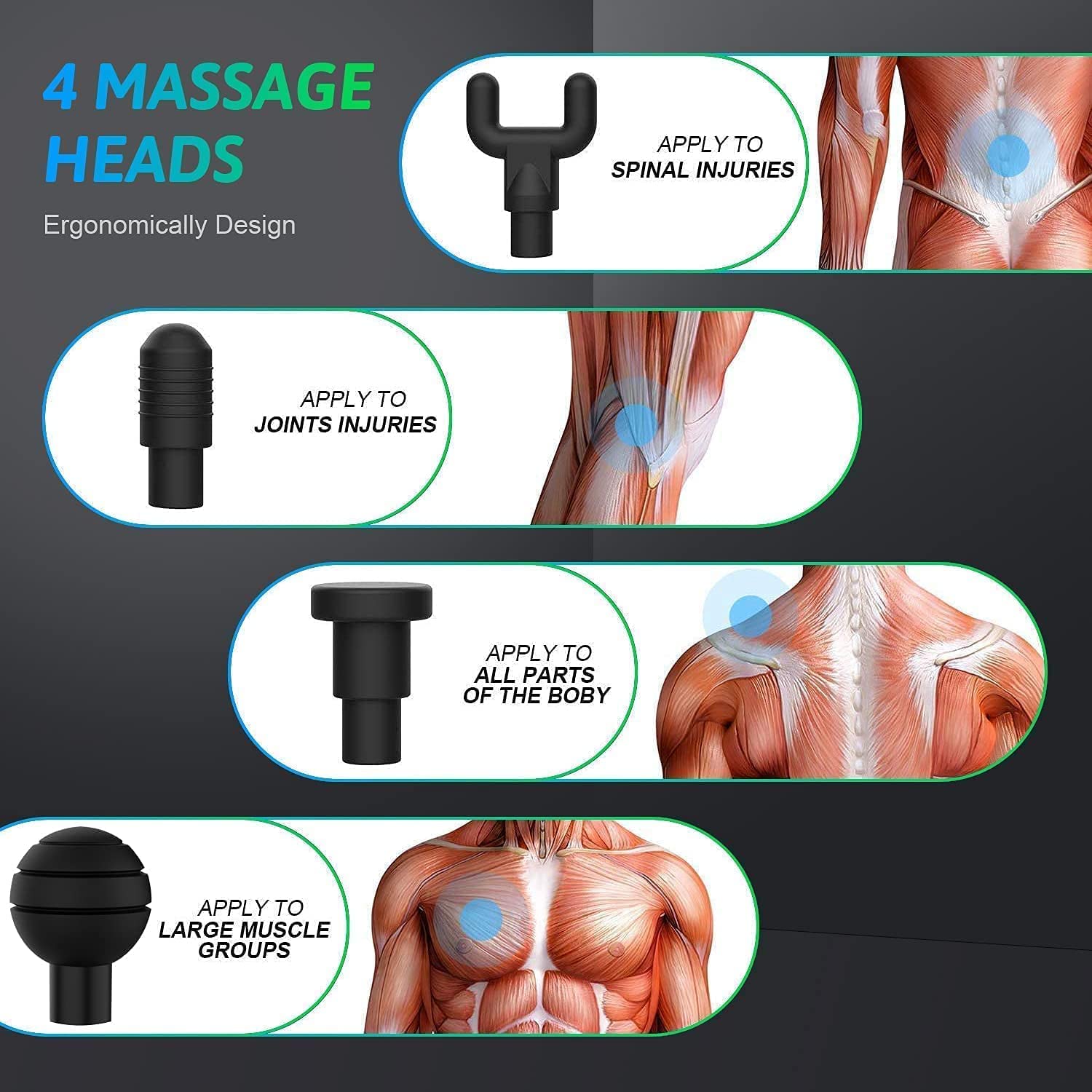 ماساژور عضلانی مدل Massage Gun Percussion Massage - ارسال 10 الی 15 روز کاری