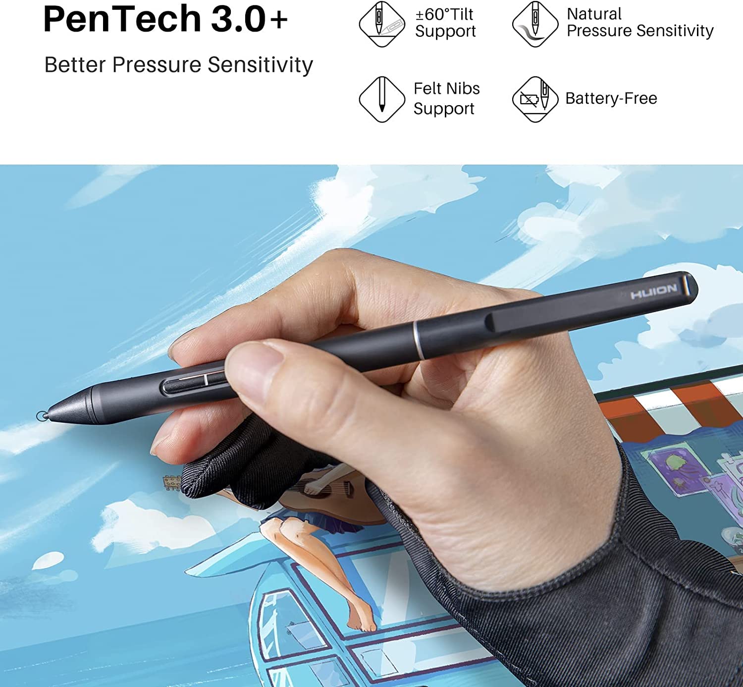 قلم هویون مدل HUION Slim Pen PW550S - ارسال 20 الی 25 روز کاری