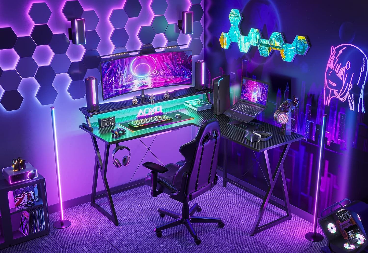 میز گیمینگ مدل CubiCubi Stack Gaming Desk 130 x 130 cm - ارسال 15 الی 20 روز کاری