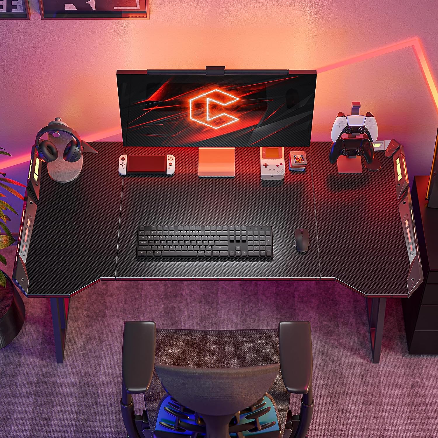 میز گیمینگ مدل CubiCubi Gaming Desk with LED 47 Inch - ارسال 15 الی 20 روز کاری