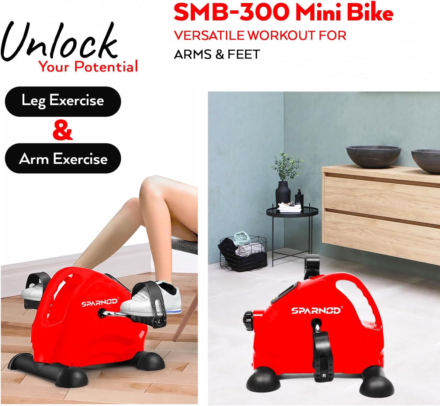 مینی دوچرخه ورزشی قابل حمل مدل Sparnod Fitness SMB Series Mini - ارسال 10 الی 15 روز کاری